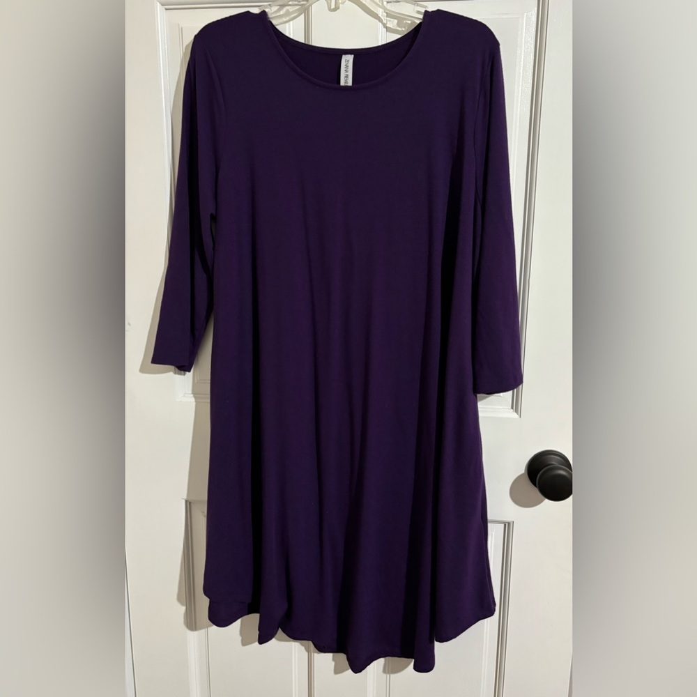 Deana long sleeve dress, size 1x, Purple